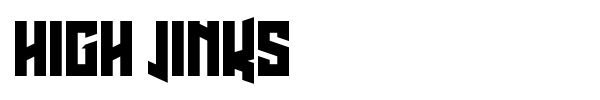 High Jinks font preview